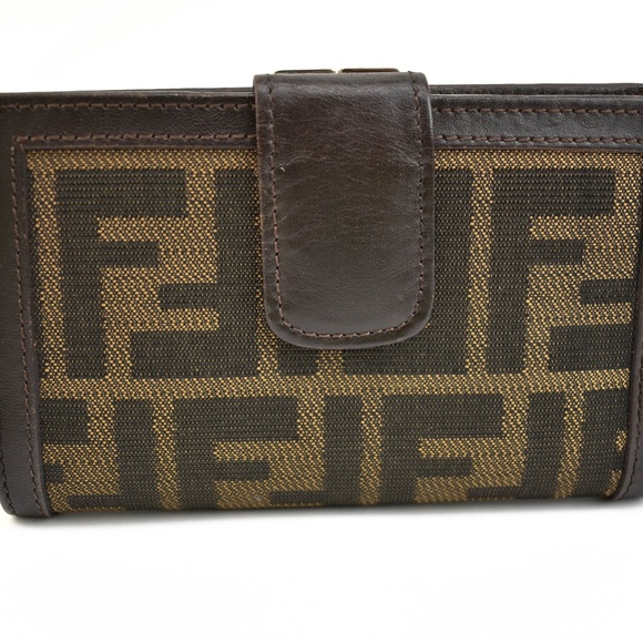 Fendi Handbags - FENDI Zucca Brown Leather & FF Medium Wallet (my)